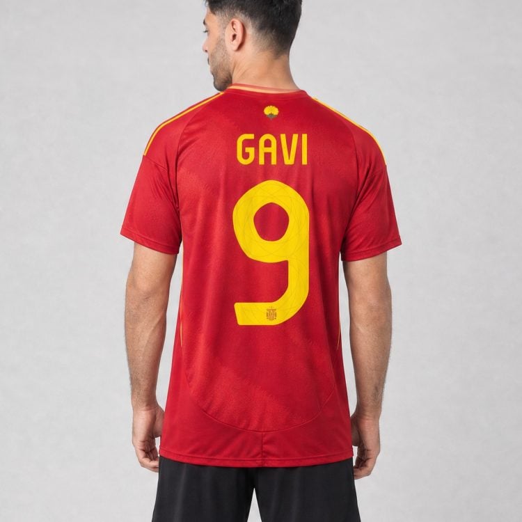 Gavi Spain Jersey, #9 La Roja Home Soccer Kit | 99Jersey