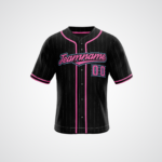 Customized Pink Accent Pinstripe Baseball Jersey