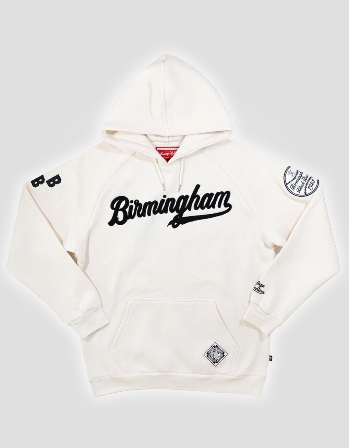 NLBM 'Birmingham' White Baseball Pullover Hoodie Heritage Edition