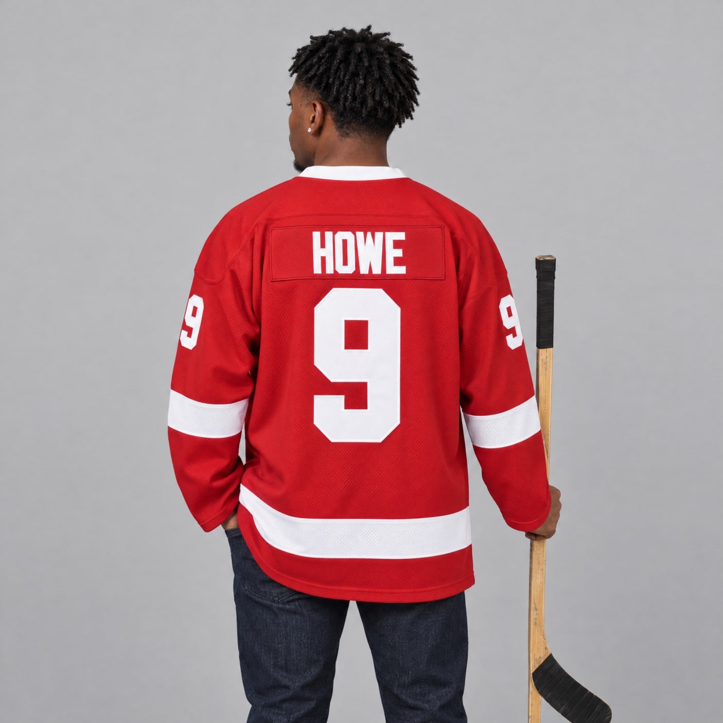 リール デイヴィッド ユニフォーム Gordie Howe Jersey #9 Detroit Red Wings Red | 99Jersey