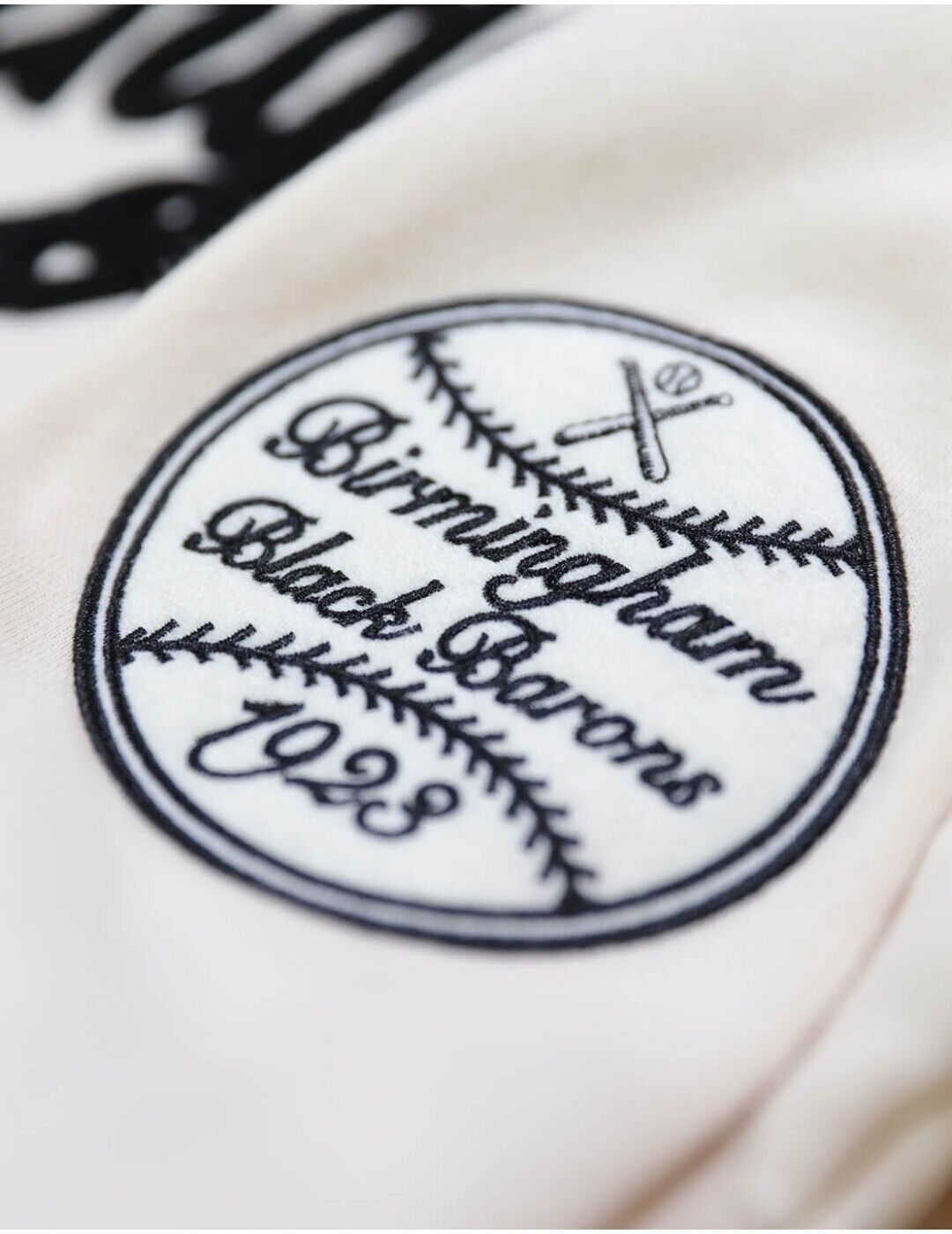 NLBM 'Birmingham' White Baseball Pullover Hoodie Heritage Edition