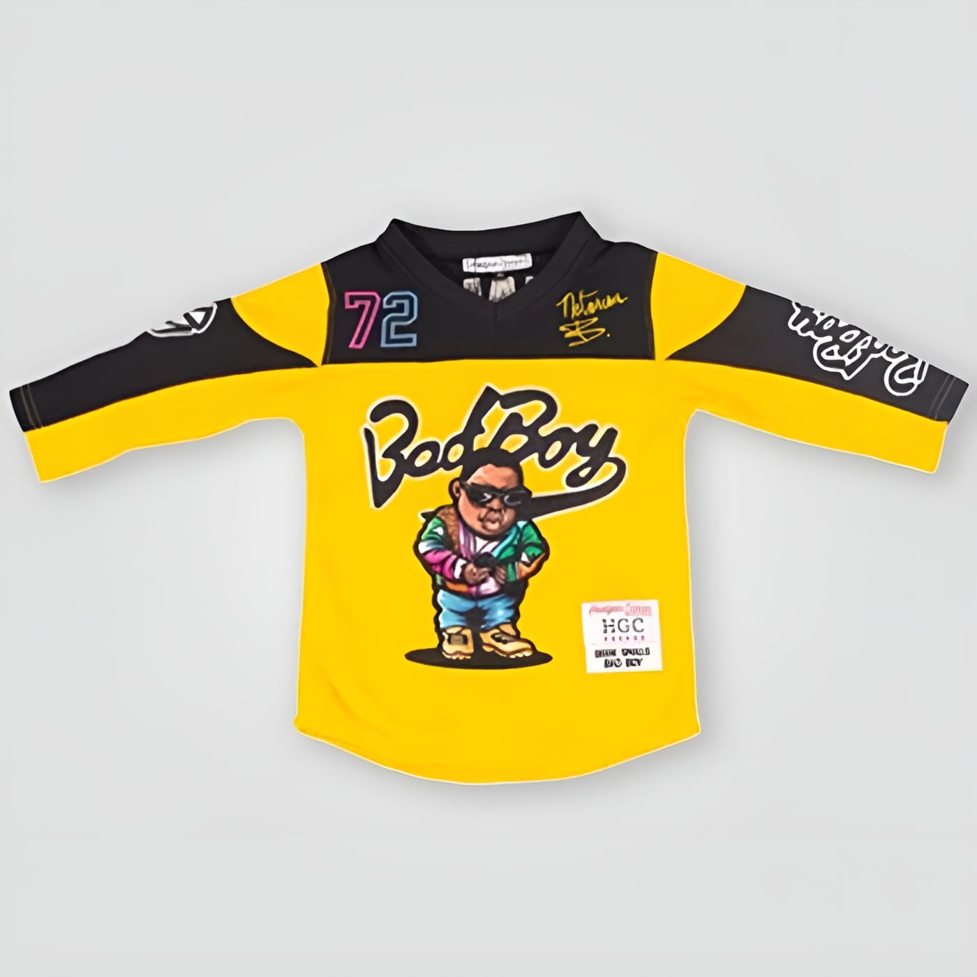 Biggie Smalls Hockey Jersey Bad Boy #72 Yellow | 99Jersey