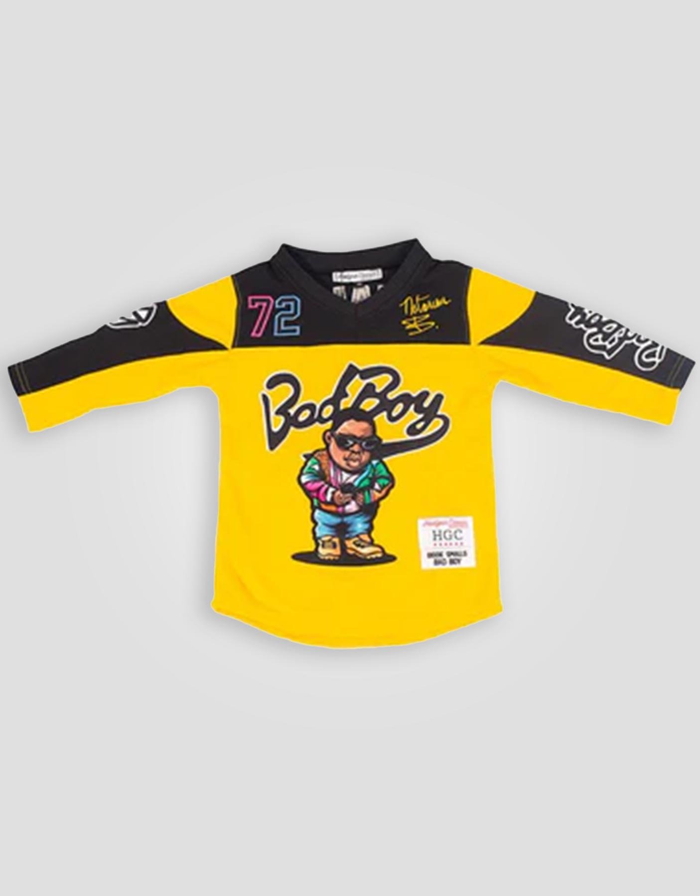 Bad Boy Biggie Smalls Youth Hockey Jersey Yellow