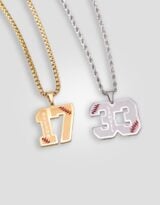 Customized Engraved Sport Number Necklace with Name