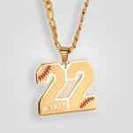 Customized Engraved Sport Number Necklace with Name