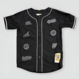 Youth Negro League Vertical Collage Button Down Baseball Jersey
