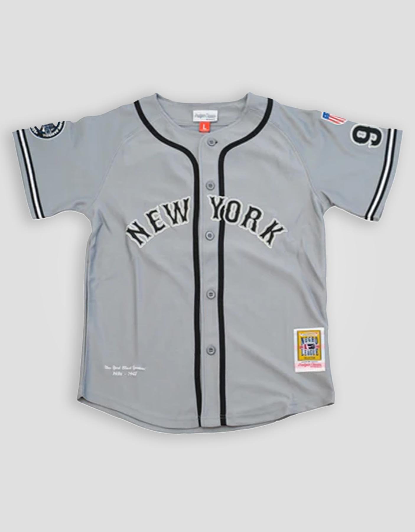 Youth New York Black Yankees Official Button Down Baseball Jersey
