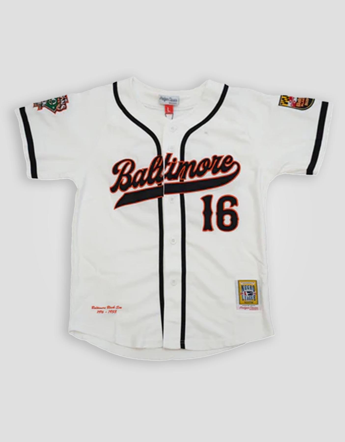 Youth Baltimore Black Sox Button Down Baseball Jersey