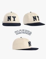 Black Yankees Cotton Twill Ballcap Cream