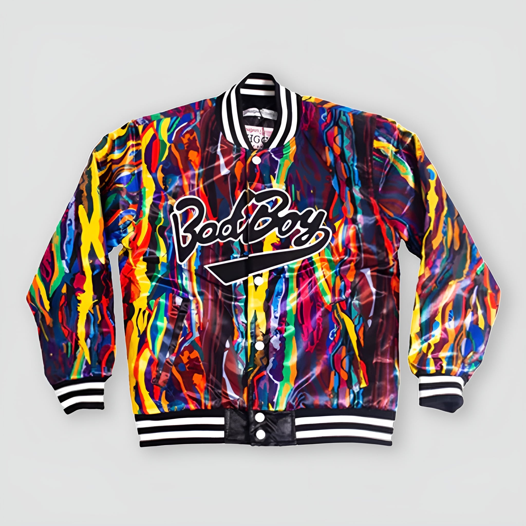 Biggie Jacket, Bad Boy Records Multicolor Satin | 99Jersey