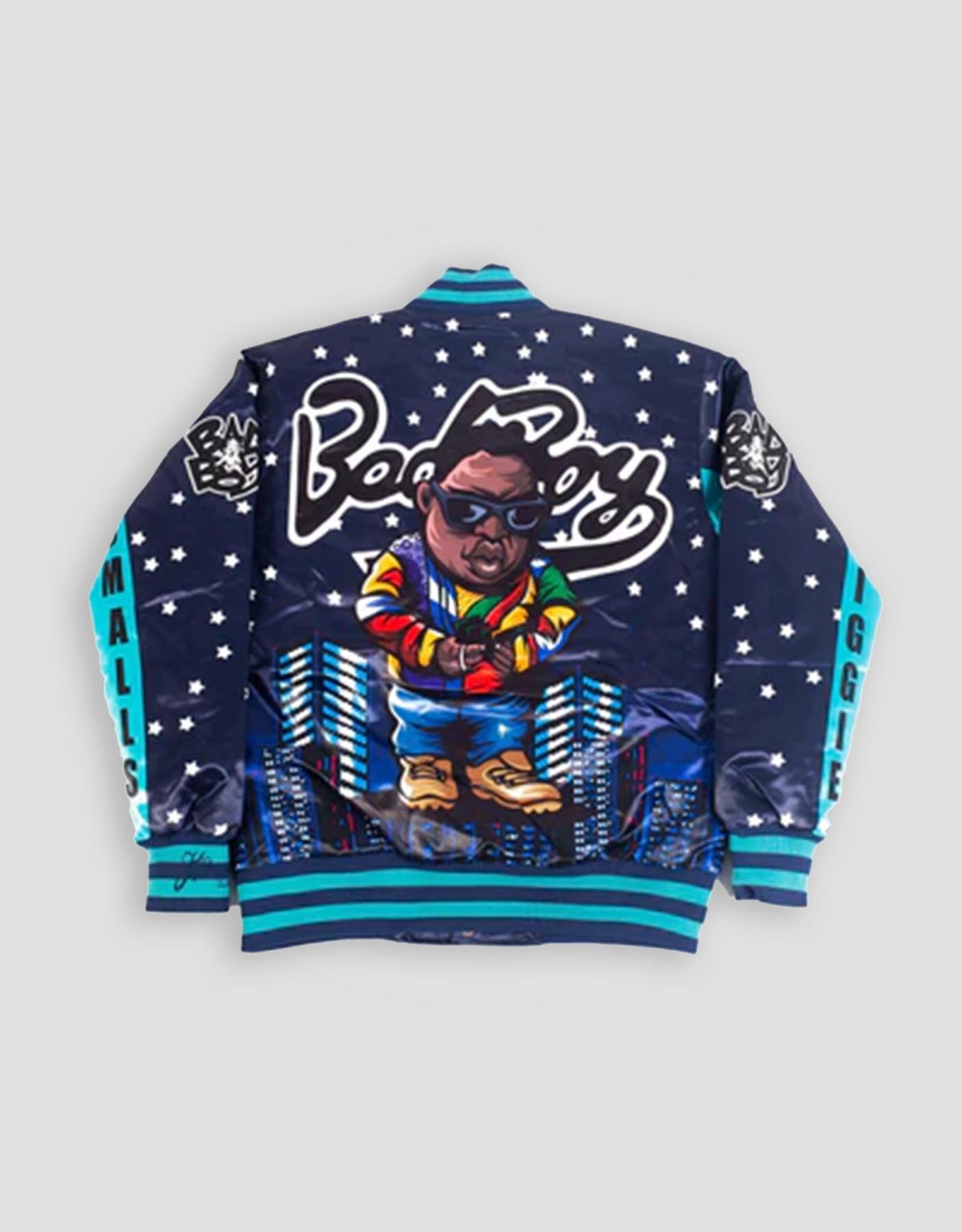 Youth Badboy Nightlife Satin Jacket Black/Blue