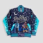 Youth Badboy Nightlife Satin Jacket Black/Blue
