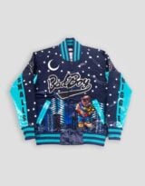 Youth Badboy Nightlife Satin Jacket Black/Blue