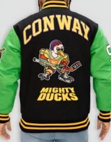 Youth Mighty Ducks Conway Varsity Jacket (Black/Green)