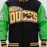 Youth Mighty Ducks Conway Varsity Jacket (Black/Green)