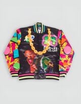 Fresh Prince Fresh Air Graffiti Youth Satin Jacket Black