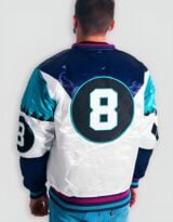 Youth Martin 8 Ball Aqua Satin Jacket