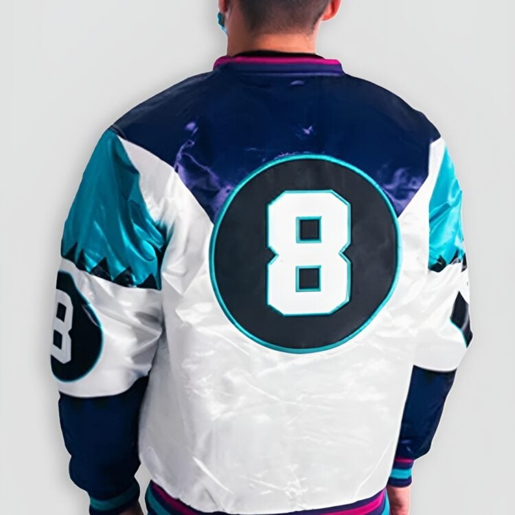 Martin 8 Ball Jacket, Aqua Satin Throwback | 99Jersey