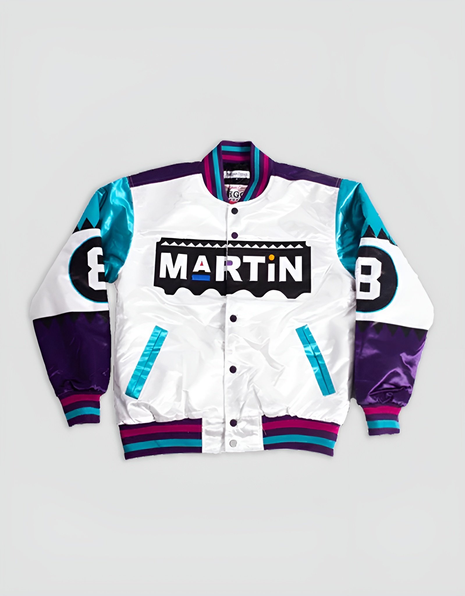 Youth Death Row Lightning Satin Jacket White - 99Jersey | Where