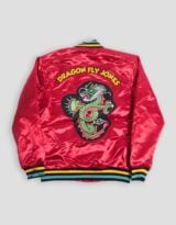 Youth Martin Dragon Fly Jones Satin Jacket Red