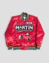 Youth Martin Dragon Fly Jones Satin Jacket Red