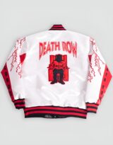 Youth Death Row Lightning Satin Jacket White