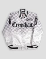 Youth Boogie Crenshaw Satin Jacket White