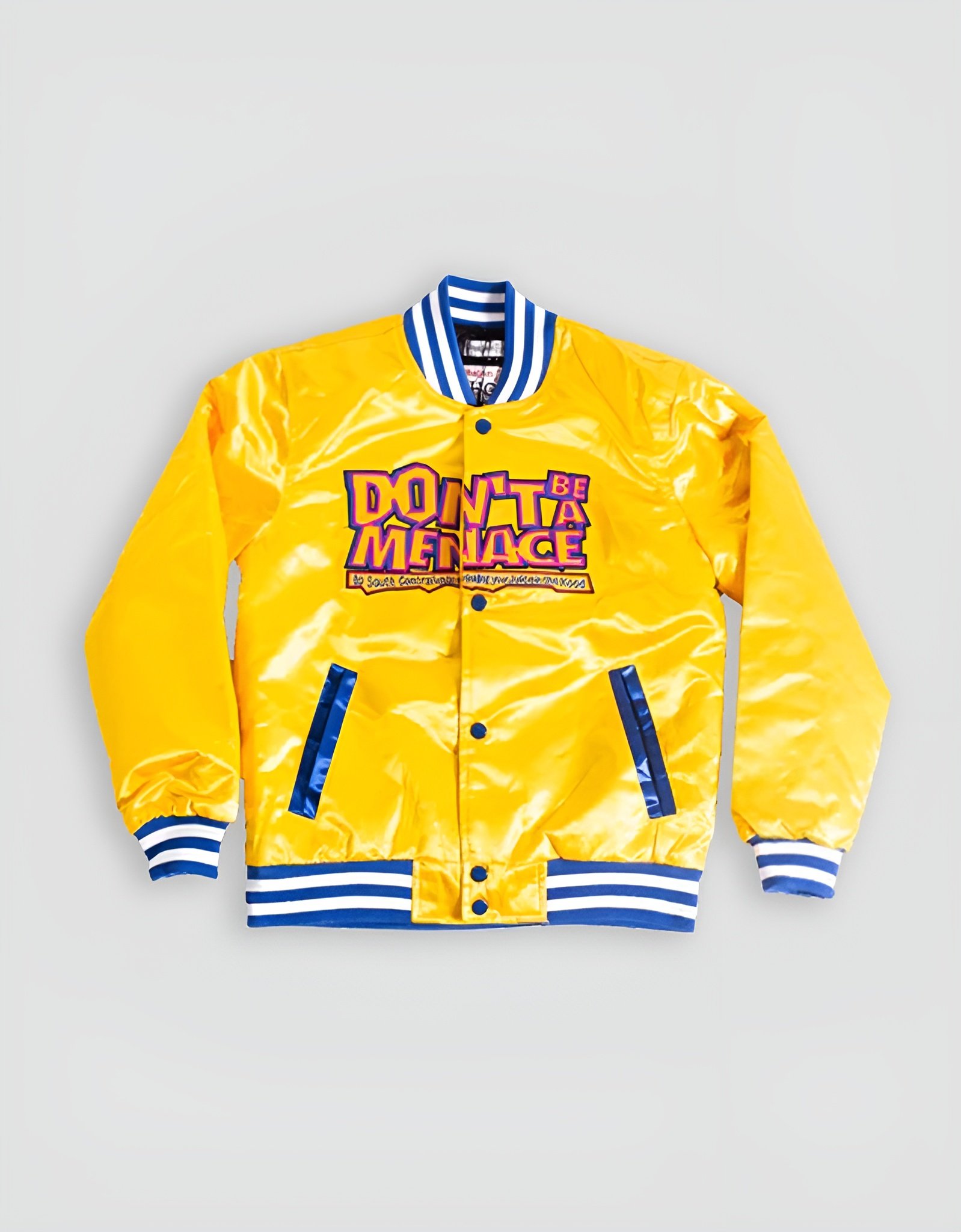 Youth Don't Be A Menace Yellow Satin Jacket