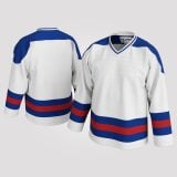 99 Basics 'Miracle USA-Inspired' Blank Hockey Jersey – Blue / White