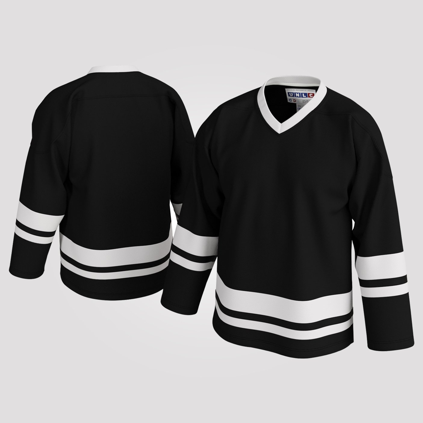 99 BASICS Classic Blank Hockey Jersey with Stripes black s