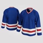 99 Basics 'Miracle USA-Inspired' Blank Hockey Jersey – Blue / White