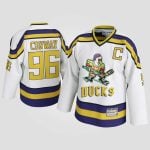 Charlie Conway #96 Mighty Ducks Hockey Jersey (White)