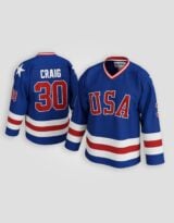 Jim Craig #30 Miracle Team USA Hockey Jersey
