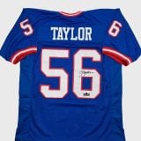 Lawrence Taylor #56 New York Blue Football Autographed Jersey