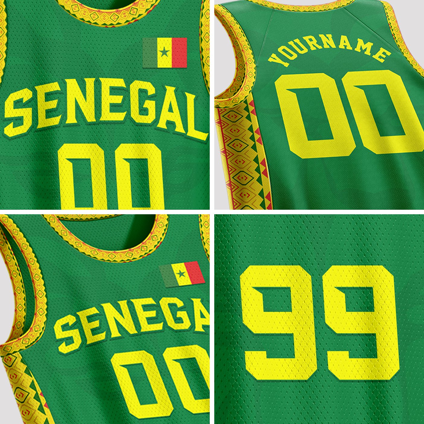 Senegal Custom Basketball Jersey