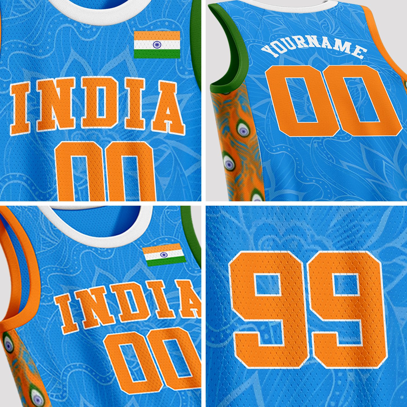 India Custom Basketball Jersey