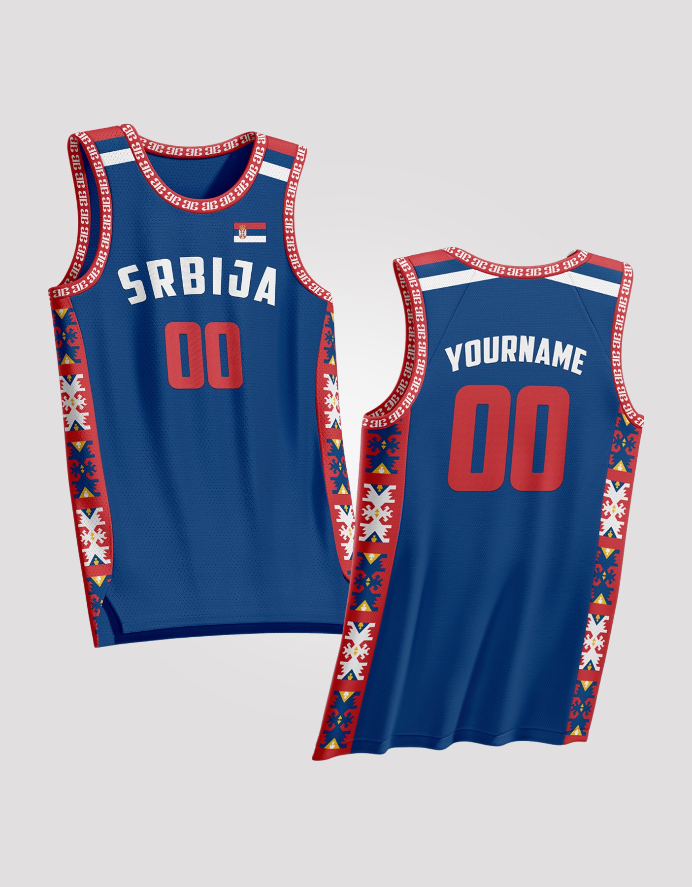 Serbia Custom Basketball Jersey
