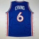 Julius Erving Autographed #6 Philadelphia Basketball Jersey