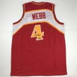 Spud Webb Autographed #4 Atlanta Basketball Jersey