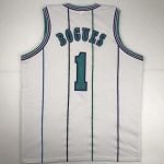 Muggsy Bogues Autographed #1 Charlotte White Basketball Jersey
