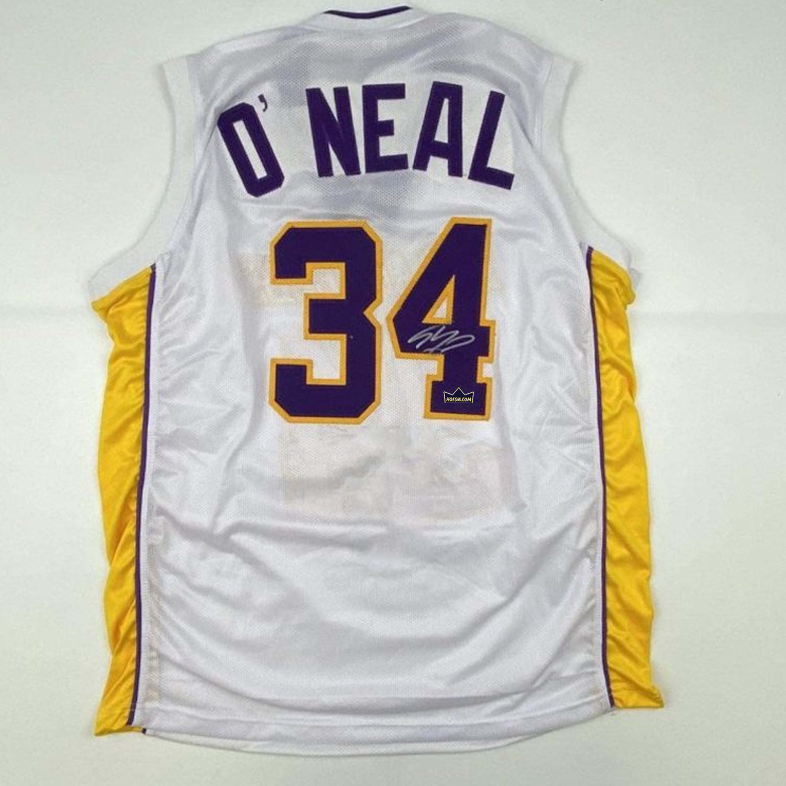 Shaq O'neal Autographed #34 Lakers Basketball Jersey