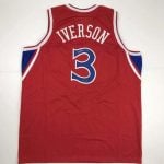 Allen Iverson Autographed #3 Philadelphia Red Basketball Jersey