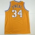 Shaq O'neal Autographed #34 Lakers Basketball Jersey