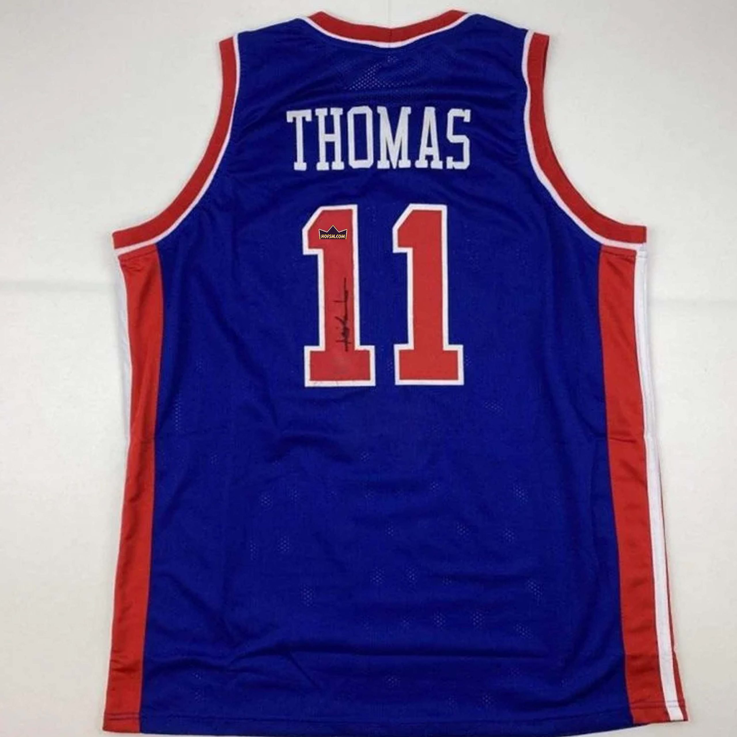 Isiah Thomas Autographed #11 Detroit Basketball Jersey