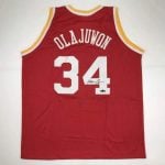 Hakeem Olajuwon Autographed #34 Houston Basketball Jersey