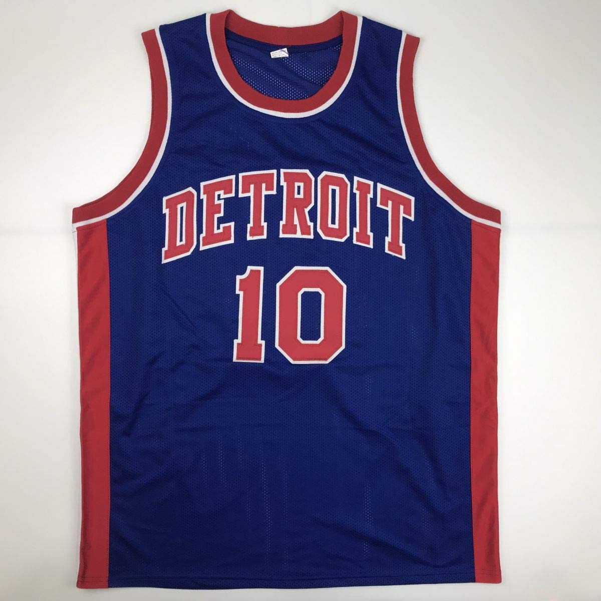 Dennis Rodman Autographed #10 Detroit Basketball Jersey