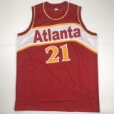 Dominique Wilkins Autographed #21 Atlanta Basketball Jersey