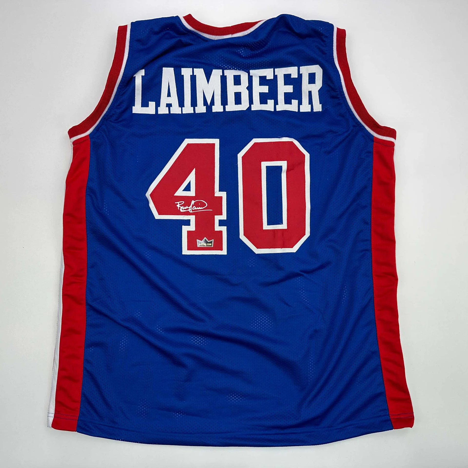Bill Laimbeer Autographed #40 Detroit Basketball Jersey