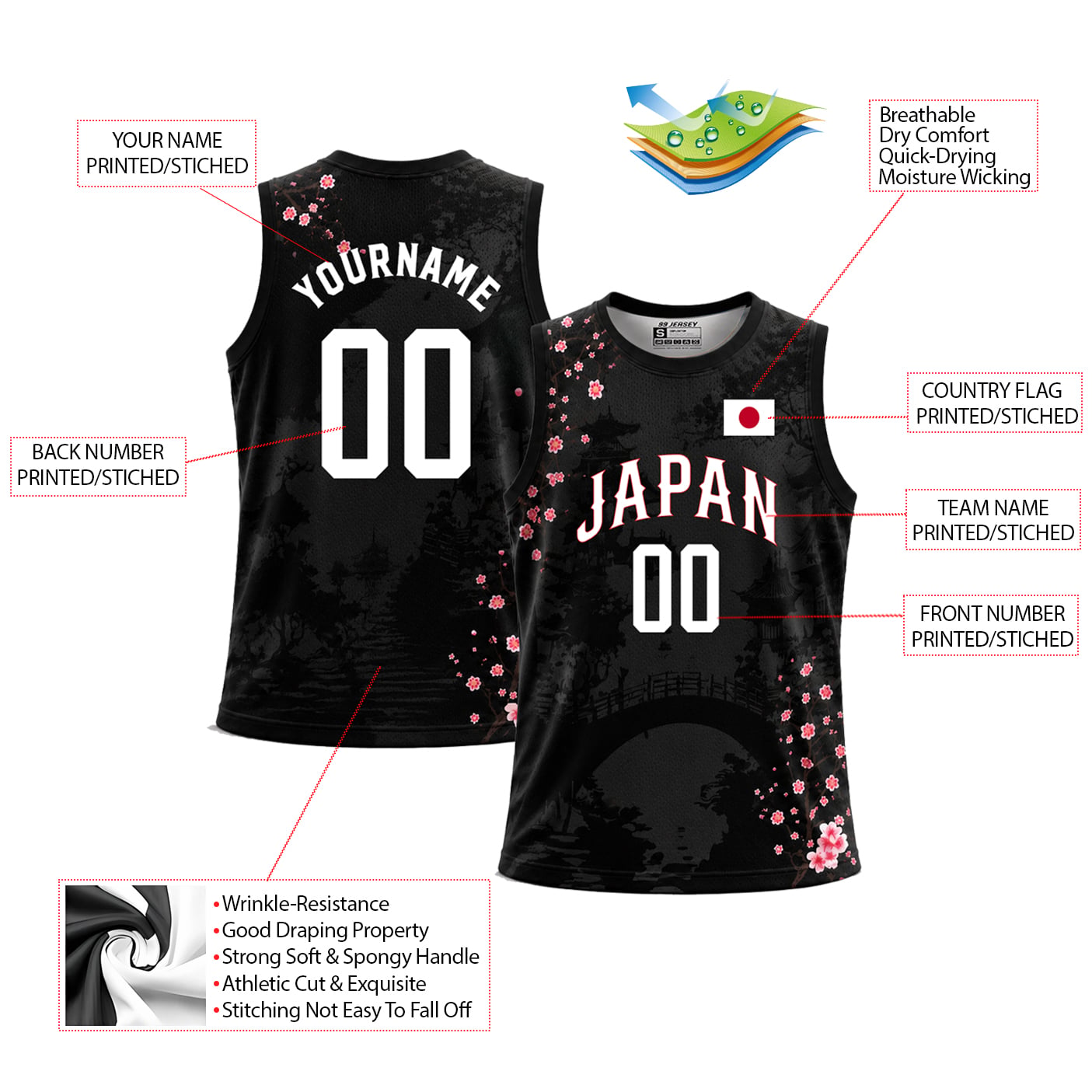 Japan Custom Basketball Jersey - Image 5