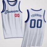Custom White Royal-Red Basketball Jersey